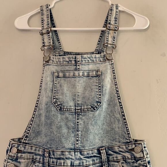 So denim distressed overalls Size 16 Kids NWT - Picture 5 of 12